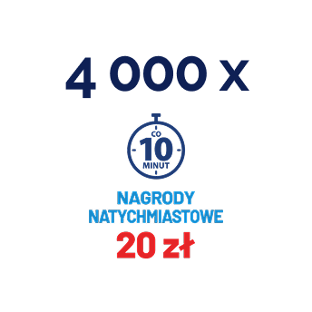 Nagrody natychmiastowe: 4000x 20zł